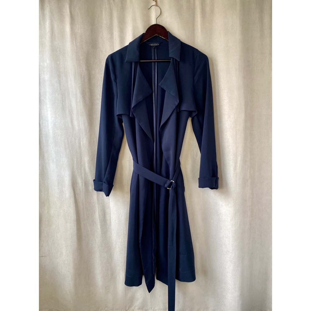 Topshop Navy Trench Coat